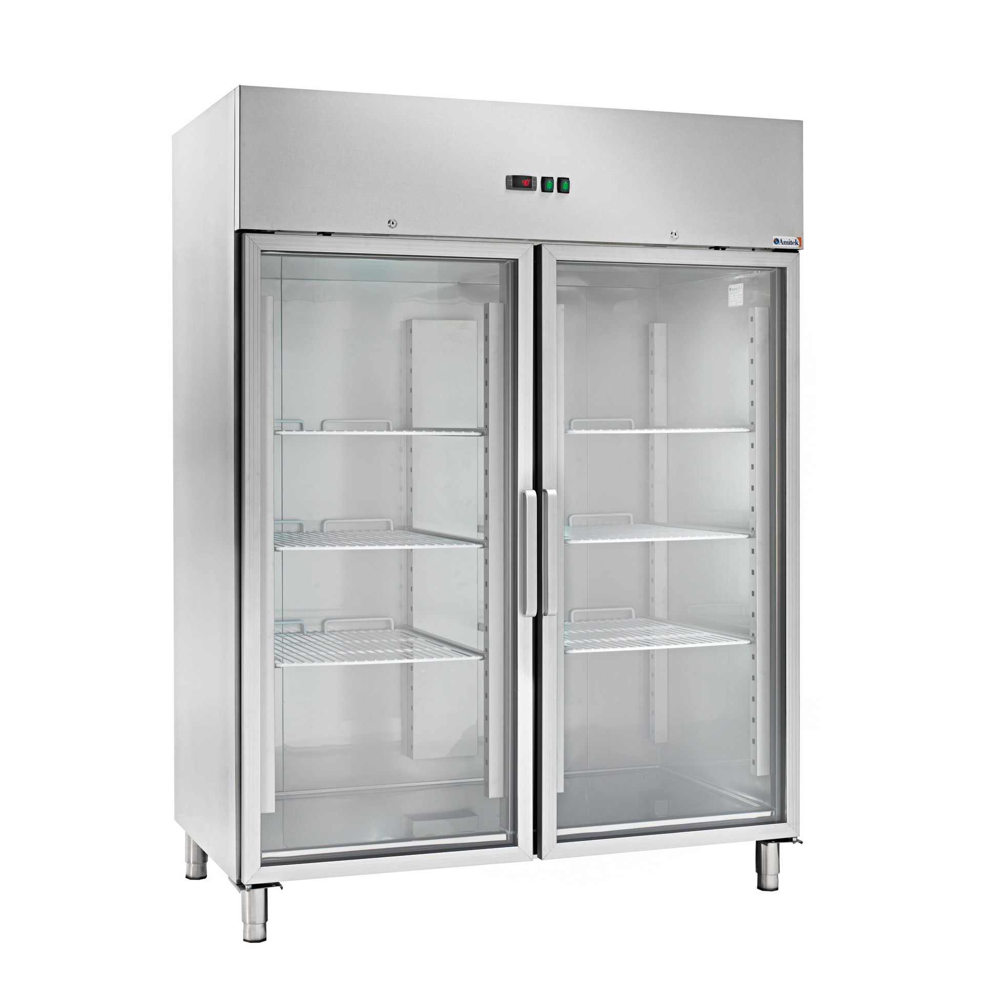 Umluft-Kühlschrank Glastür 1400 l GN 2/1 1480 x 830 x 2010 mm